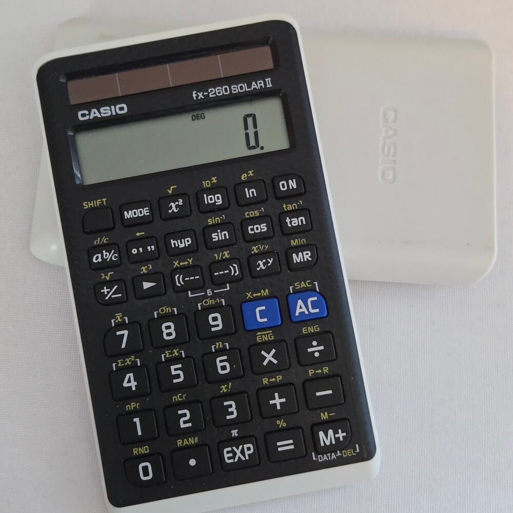 Casio FX-260 Solar II Scientific Calculator 10-Digit, With Cover - WORKS